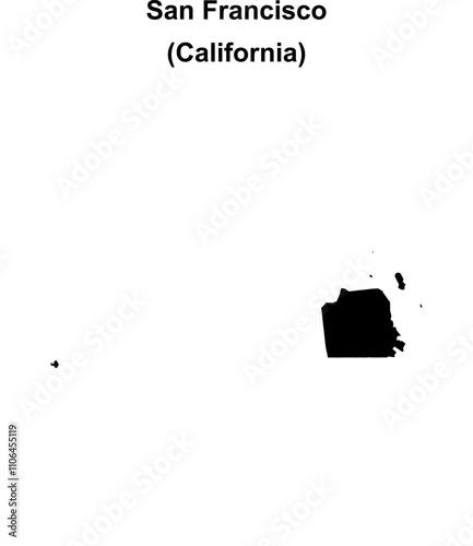 San Francisco (California) blank outline map