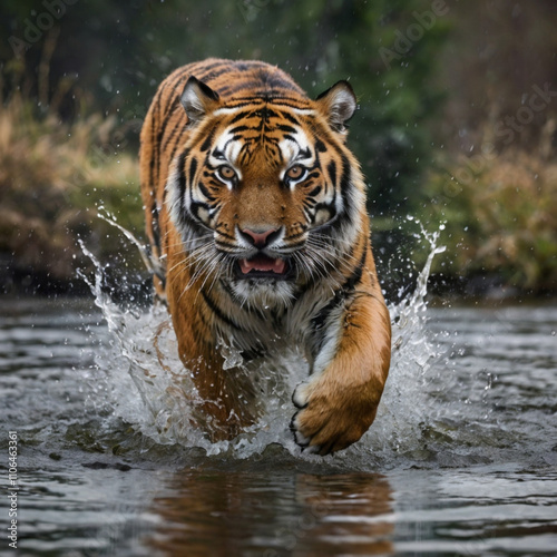 tiger in water