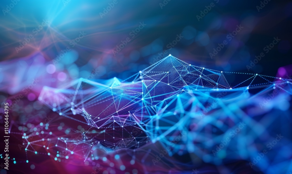 A blue and purple image of a mountain range with a lot of lines A blue and purple image of a mountain range with a lot of lines