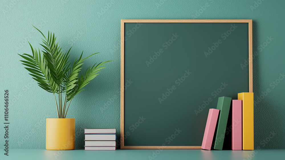 School Board and Books Banner for Text, Education Theme, for Design School Board and Books Banner for Text, Education Theme, for Design