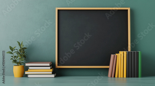 School Board and Books Banner for Text, Education Theme, for Design