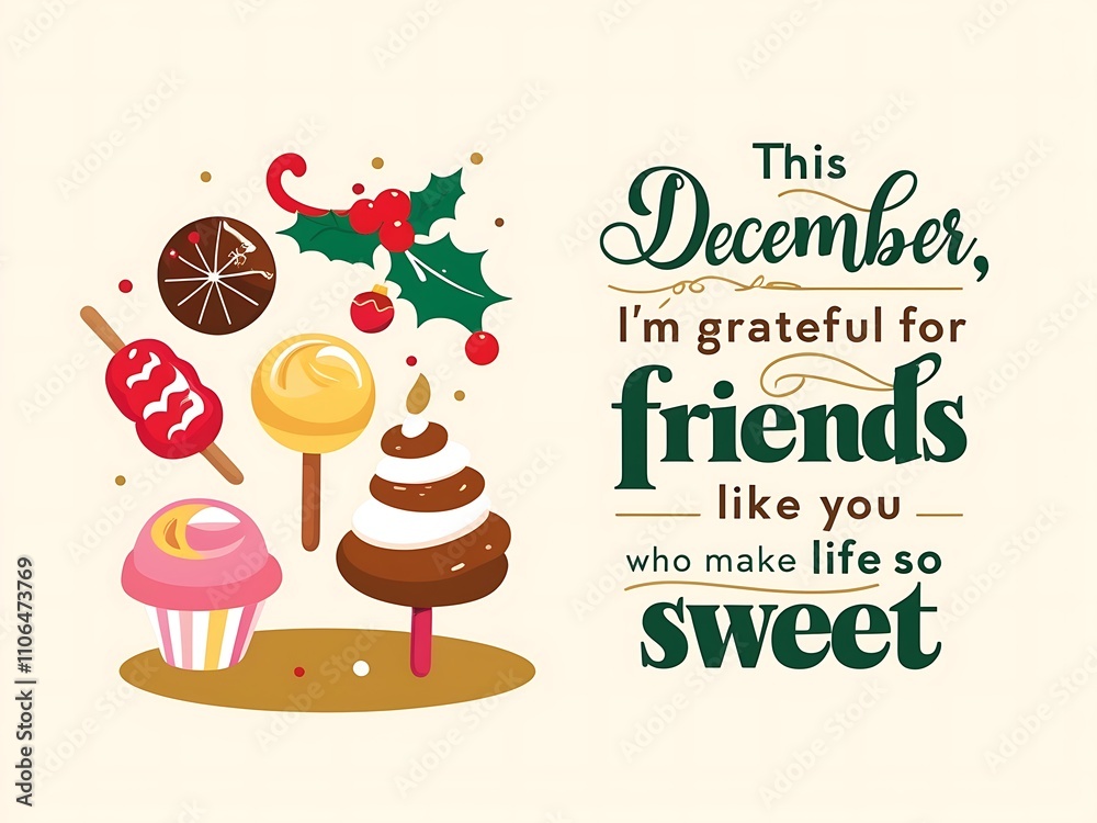 December Sweet Treats Friends Gratitude Festive Cheer December Sweet Treats Friends Gratitude Festive Cheer