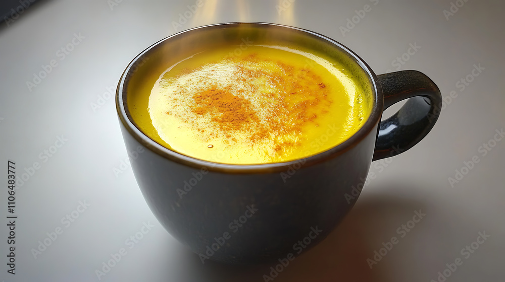Turmeric golden milk, a nourishing beverage known for its immune-boosting properties Turmeric golden milk, a nourishing beverage known for its immune-boosting properties