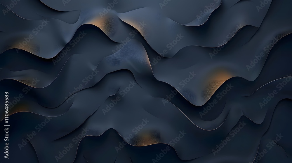 Obraz premium Abstract dark blue wavy texture background.
