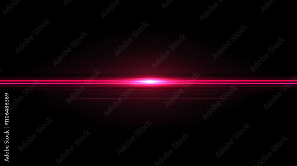 Obraz premium Abstract lighting background pink red lines on black background