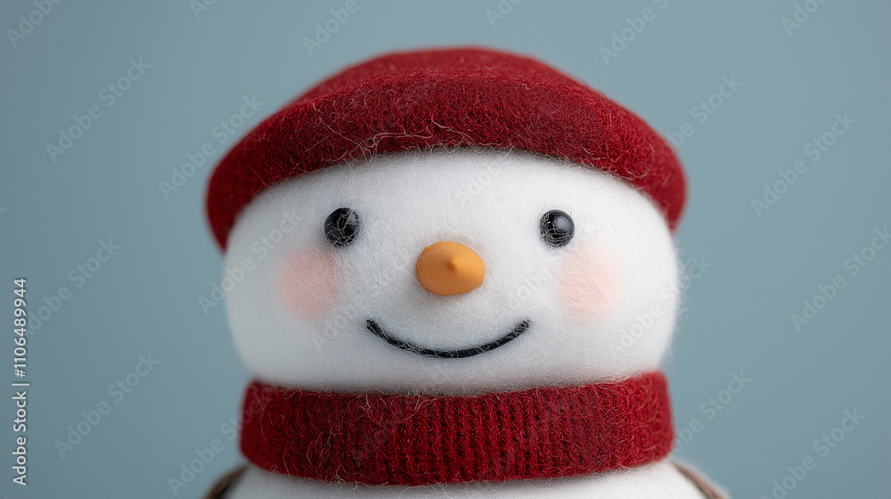 snowman made of wool, copy space, merry christmas concept snowman made of wool, copy space, merry christmas concept