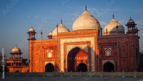 Foto The architecture of the Taj Mahal in Agra, India