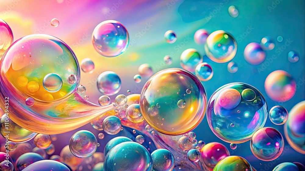 Vibrant and playful abstract bubbles on pastel background in creative workshop setting, colorful, abstract, bubbles Vibrant and playful abstract bubbles on pastel background in creative workshop setting, colorful, abstract, bubbles