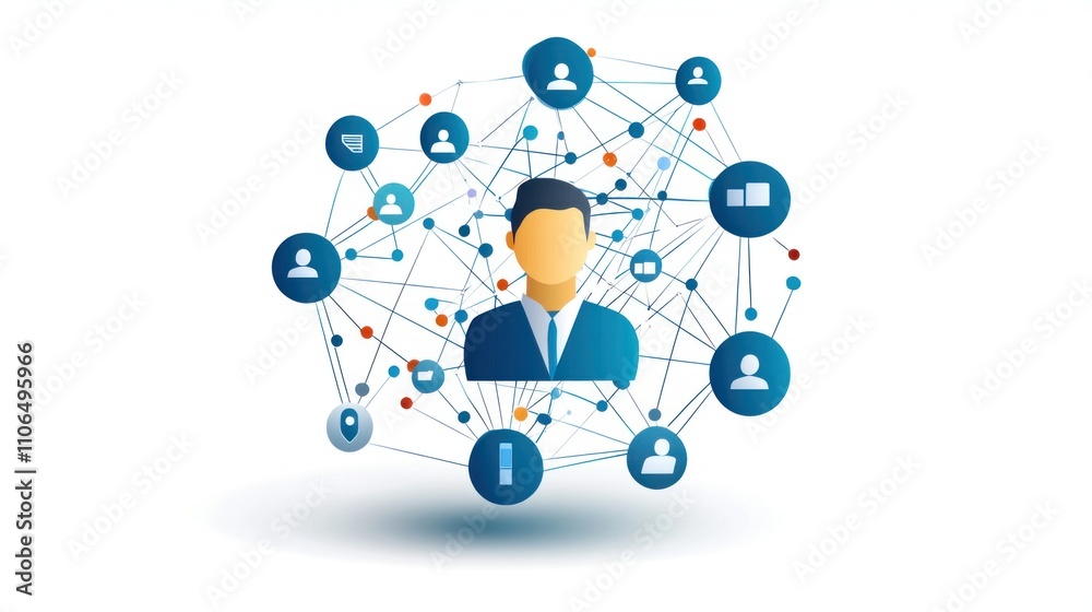 Networking event professional connections virtual space digital illustration online environment abstract concept Networking event professional connections virtual space digital illustration online environment abstract concept