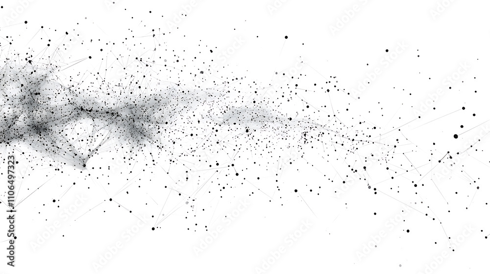 Fototapeta premium Data and network image with lines and dots