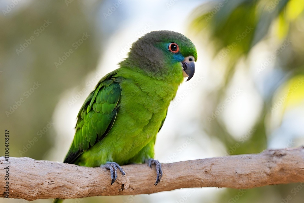 A vibrant and captivating image of an Australian little parrot perched on a branch A vibrant and captivating image of an Australian little parrot perched on a branch