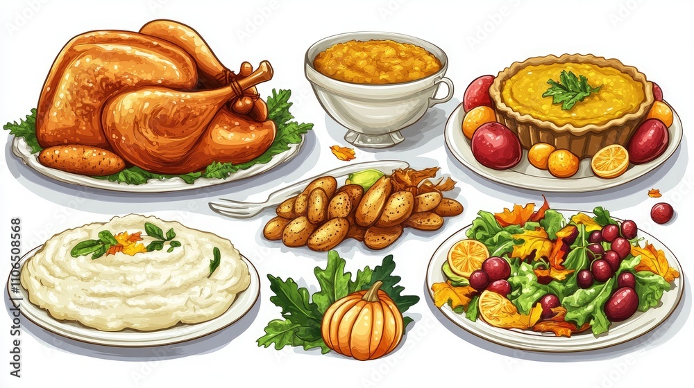 Thanksgiving Dinner with Turkey and Sides Thanksgiving Dinner with Turkey and Sides