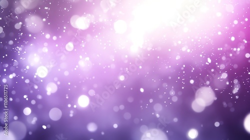 Colorful bokeh lights create a magical atmosphere in a soft purple hue during celebration