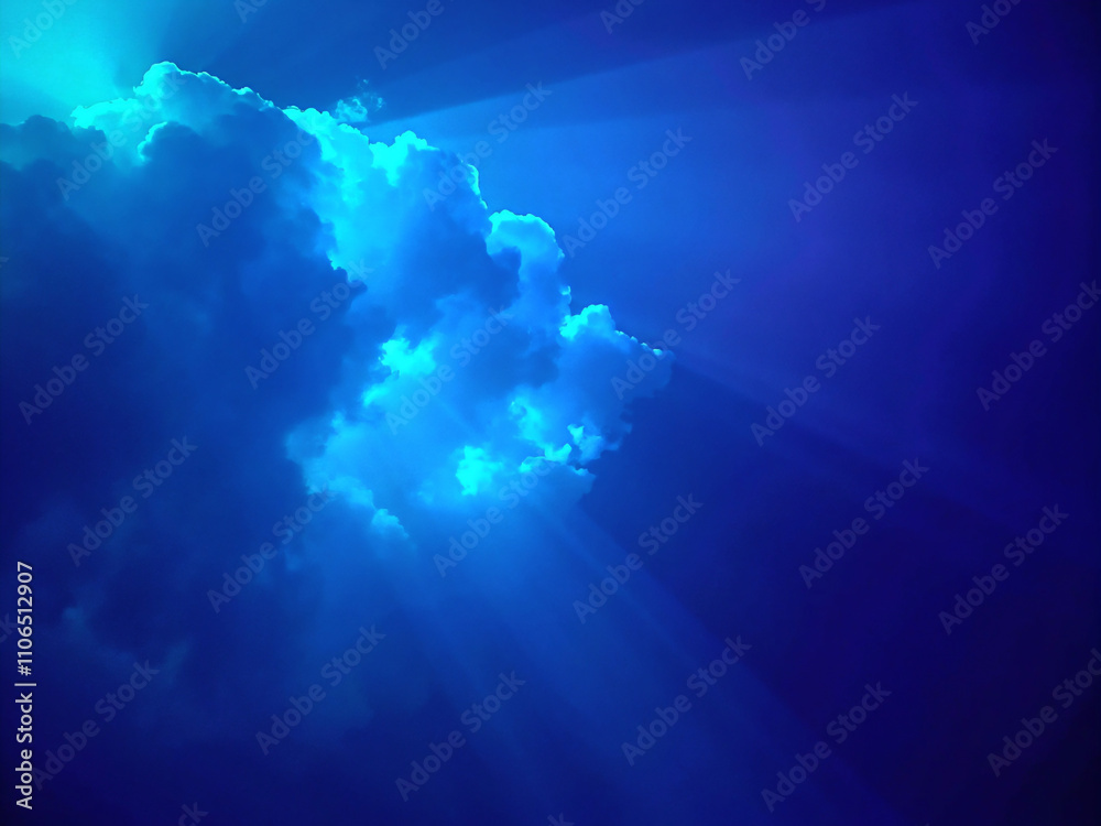 Fototapeta premium underwater world loop. blue, underwater, water, light, sea, sun, sky, abstract, ocean, deep, nature, sunlight, diving, under, clouds, night, fish, dark, wave, cloud, aqua, white, bright, scuba, backgr