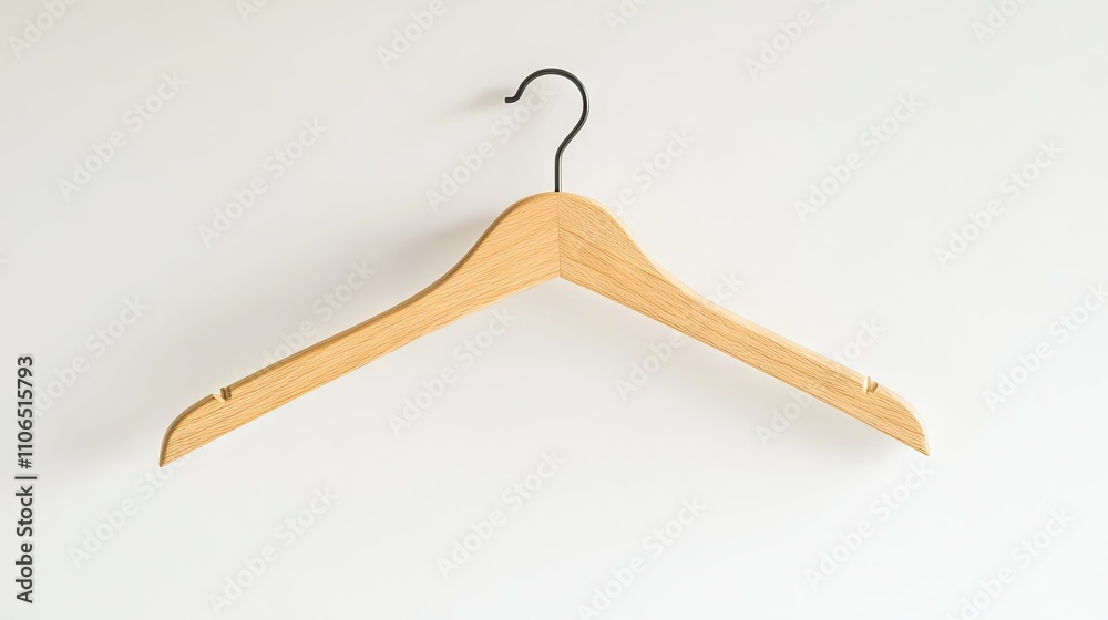 Wooden Hanger on White Background Wooden Hanger on White Background