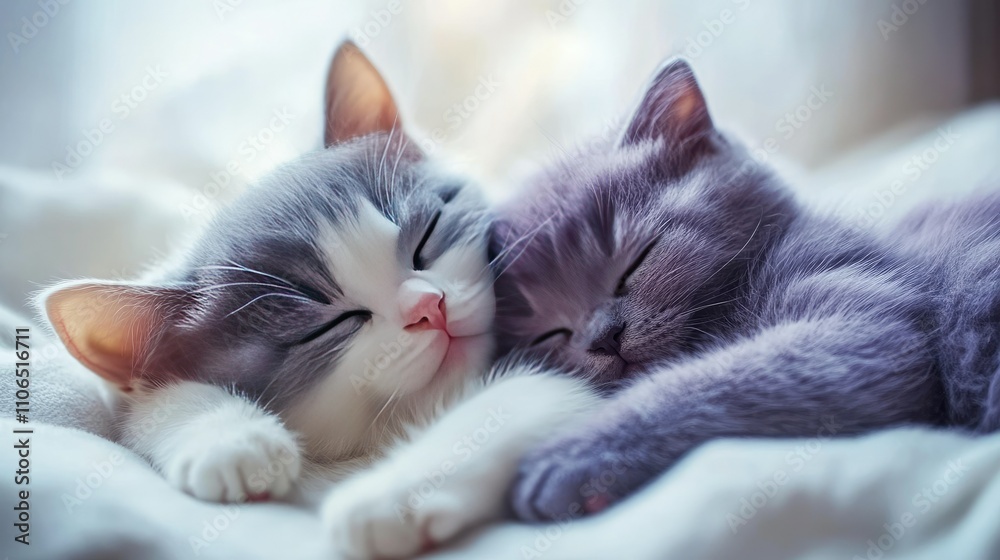 Adorable British Shorthair Kittens Snuggling Together Adorable British Shorthair Kittens Snuggling Together