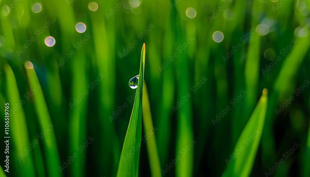 Fototapeta premium A close-up display of natural beauty with water droplets on leaves.