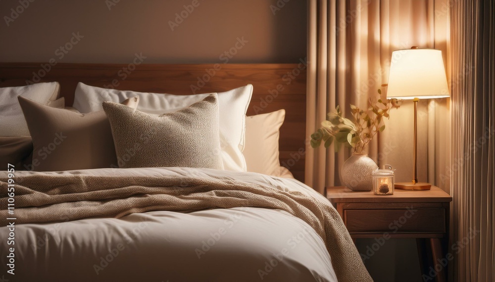 Fototapeta premium Elegant furnishings complement the stylish decor. 