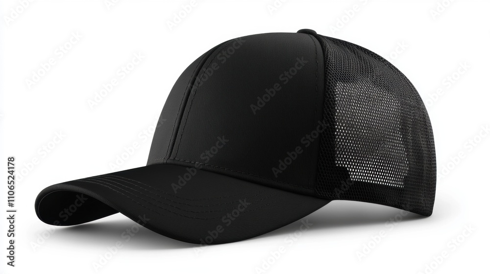 Stylish Black Baseball Cap with Mesh Back, Perfect for Outdoor Activities, Sports Events, Casual Wear, and Fashionable Looks in Any Setting Stylish Black Baseball Cap with Mesh Back, Perfect for Outdoor Activities, Sports Events, Casual Wear, and Fashionable Looks in Any Setting