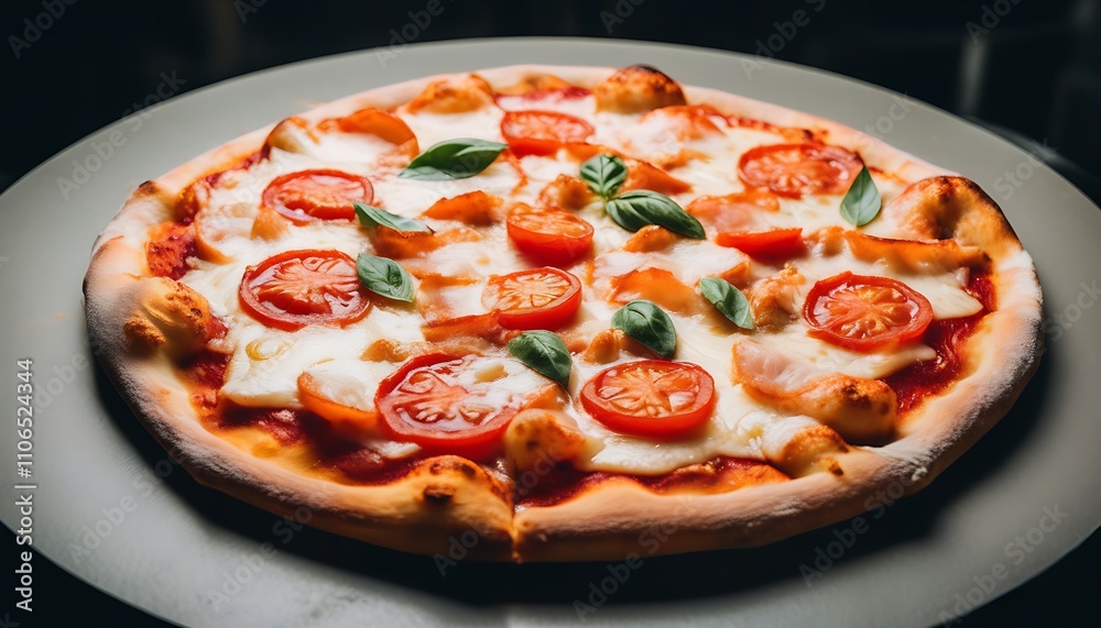 The irresistible charm of pizza: perfect fusion of golden crust, rich cheese and fresh tomatoes. The irresistible charm of pizza: perfect fusion of golden crust, rich cheese and fresh tomatoes.