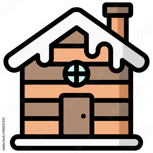 house icon illustration design with filled outline