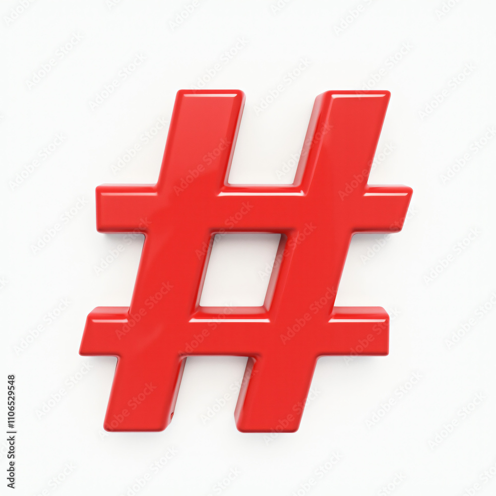 Fototapeta premium Hashtag marker symbol, Generative Ai