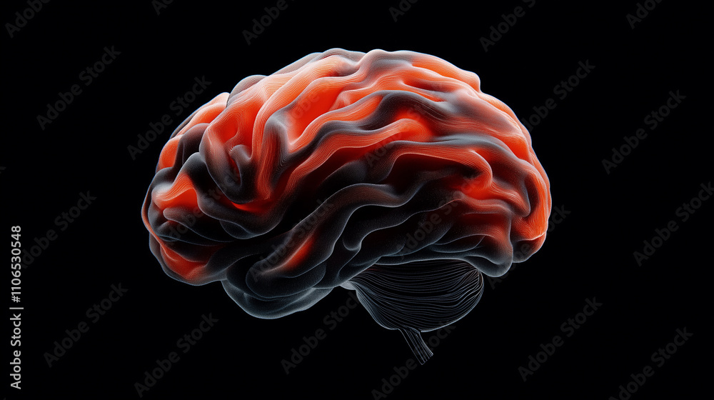 A striking digital brain concept with flowing layers and vivid red highlights, representing artificial intelligence and the dynamic networks of advanced computational technology. A striking digital brain concept with flowing layers and vivid red highlights, representing artificial intelligence and the dynamic networks of advanced computational technology.