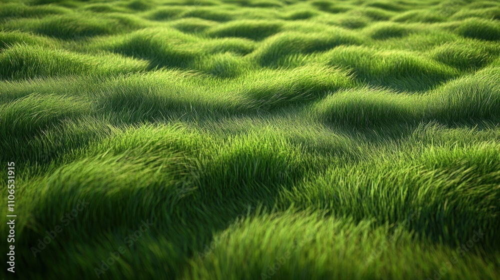 Lush Green Grass Texture with Gentle Waves in Natural Light, Highlighting the Beauty of Nature's Fresh and Vibrant Landscape for Outdoor Themes Lush Green Grass Texture with Gentle Waves in Natural Light, Highlighting the Beauty of Nature's Fresh and Vibrant Landscape for Outdoor Themes