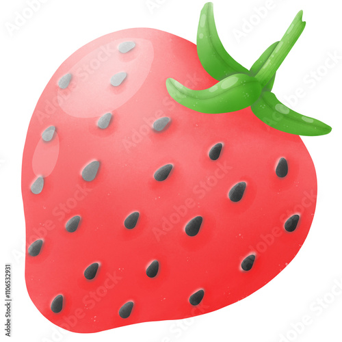 strawberry on white background