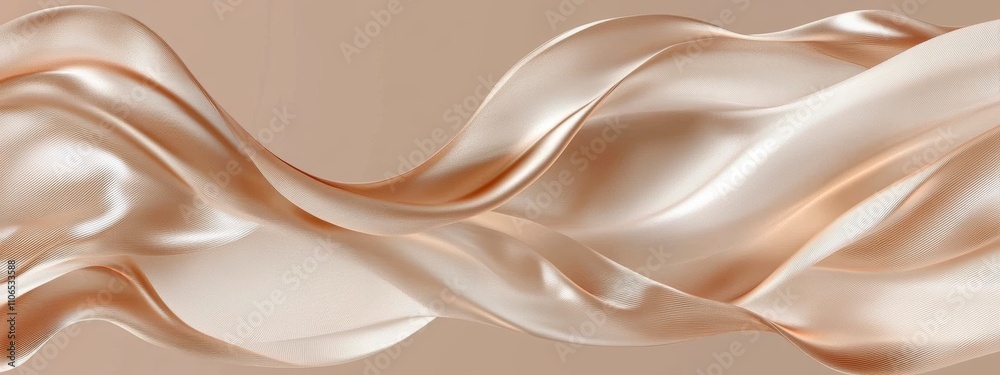 Fototapeta premium Elegant Three-Dimensional Beige Background with Circular Frame for Cosmetic Product Display
