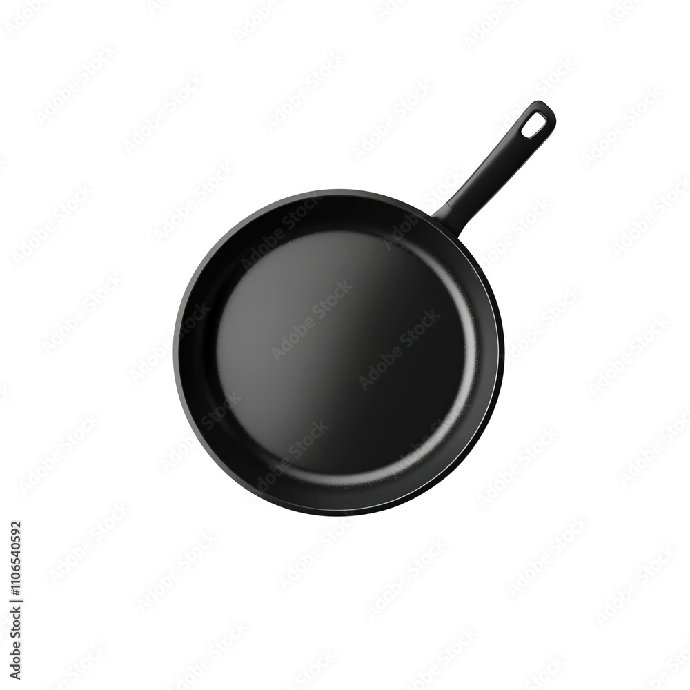 Empty Black Frying Pan Isolated on White Background Empty Black Frying Pan Isolated on White Background