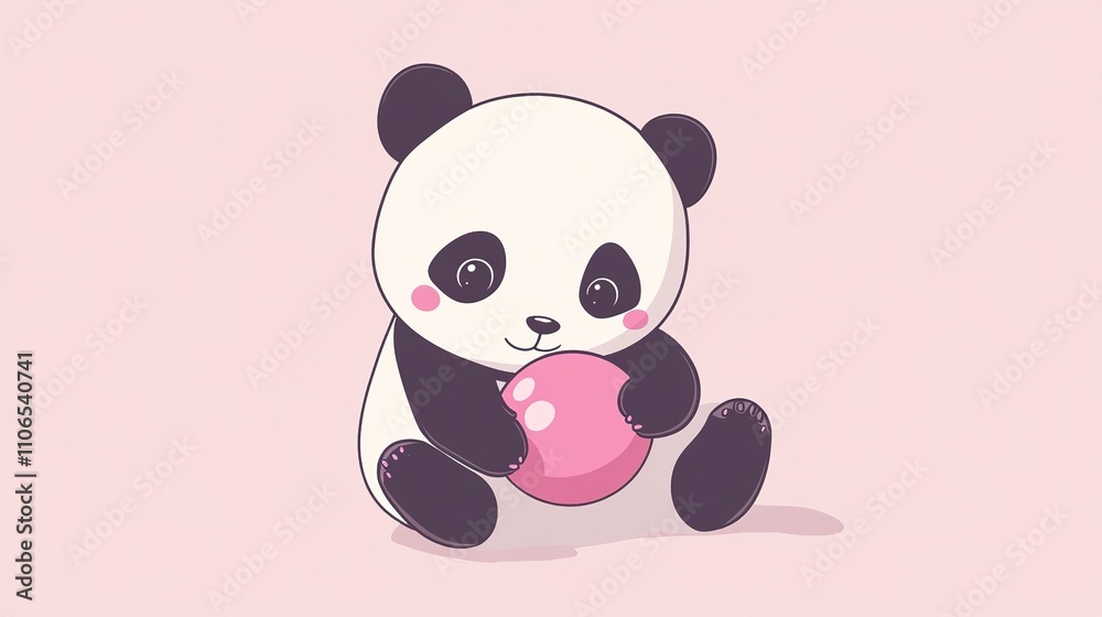 Adorable pink-themed illustration of a playful panda, featuring a cute and cheerful design ideal for children’s projects, cartoon themes, or creative artwork. Adorable pink-themed illustration of a playful panda, featuring a cute and cheerful design ideal for children’s projects, cartoon themes, or creative artwork.
