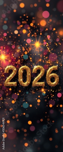 An artistic and detailed depiction of New Year 2026