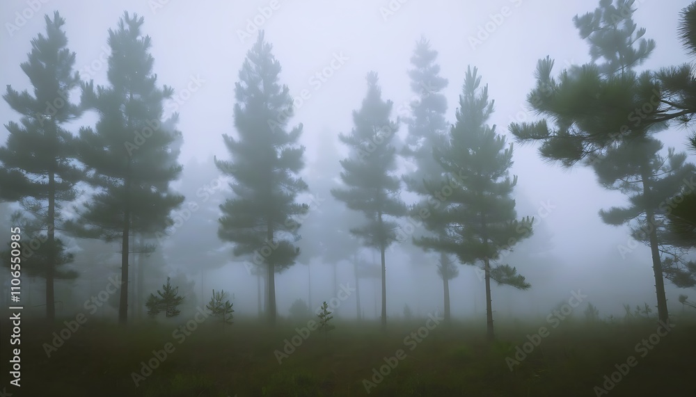 Mystic Forest in Dense Fog Mystic Forest in Dense Fog