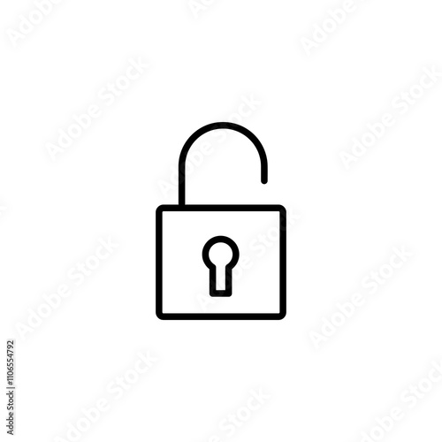 Open padlock vector illustration for web and app..eps