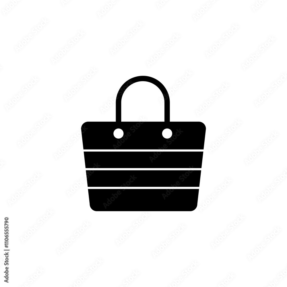 Summer bag vector icon. simple flat black trendy style illustration for web and app..eps Summer bag vector icon. simple flat black trendy style illustration for web and app..eps