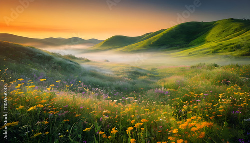 Sunrise Landscape Background photo