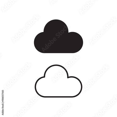 Cloud line icon, vector forecast linear sign, weather filled sign illustration for web and app..eps