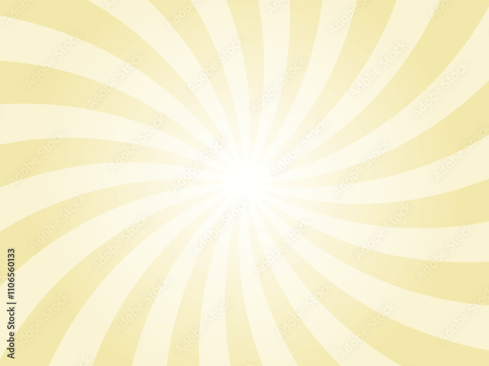 Vanilla yellow sunburst background. Radial retro glowing rays banner. Abstract retro whirlwind starburst vector abstract background. Twisted radial illustration. Vanilla yellow sunburst background. Radial retro glowing rays banner. Abstract retro whirlwind starburst vector abstract background. Twisted radial illustration.