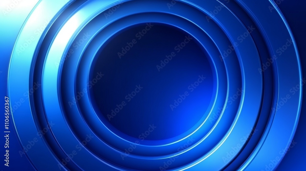 Abstract Digital Artwork Concentric Blue Circles Gradient Shading Central Void Modern Geometric Abstract Digital Artwork Concentric Blue Circles Gradient Shading Central Void Modern Geometric