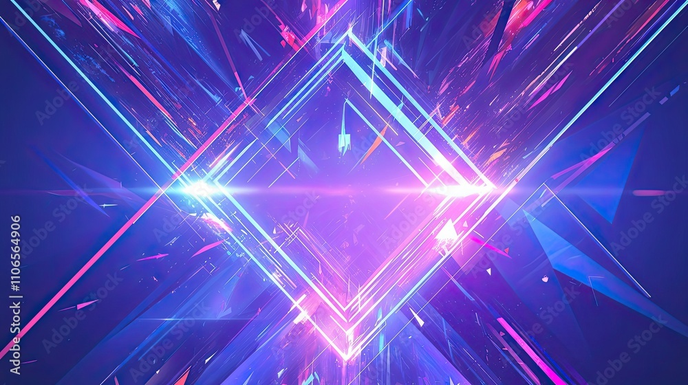 Abstract Neon Geometric Light Design Artwork Abstract Neon Geometric Light Design Artwork