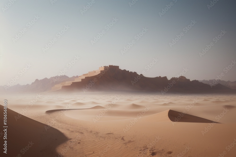 Painted - Foggy Environment Landscape - Nature Painted - Foggy Environment Landscape - Nature