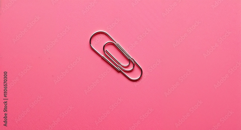 Paper Clip on Pink background design Paper Clip on Pink background design