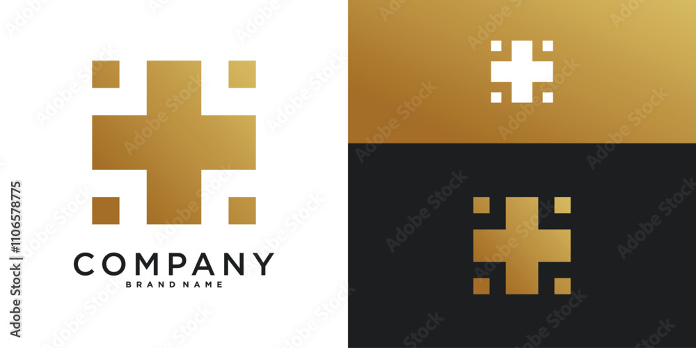 Fototapeta premium Square shape logo design with creative concapt for company. Premium Vector