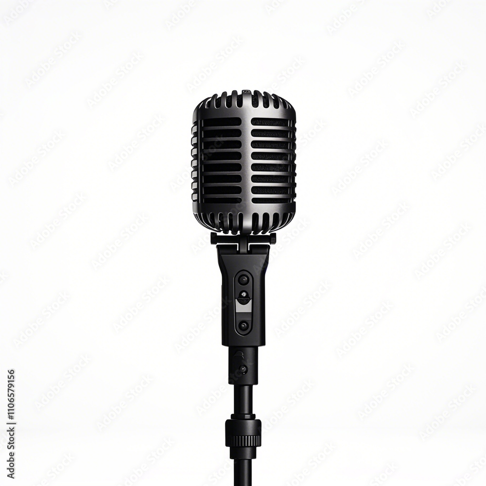 Fototapeta premium Microphone isolated on white background