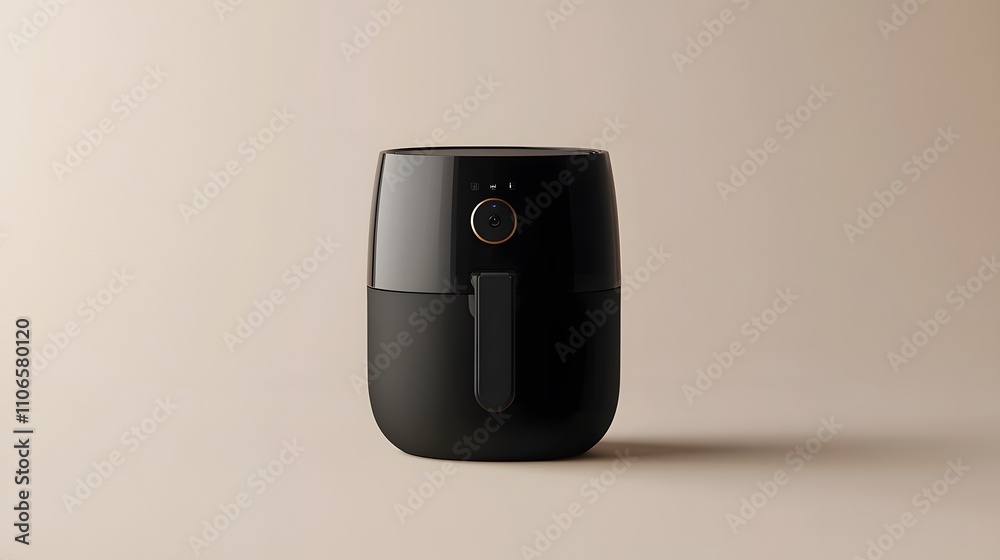A compact electric air fryer with a modern design, displayed on a clean neutral background. A compact electric air fryer with a modern design, displayed on a clean neutral background.