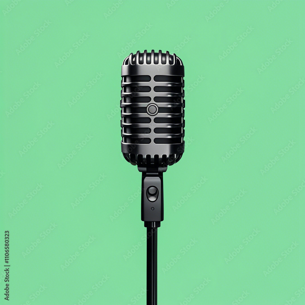 Fototapeta premium Microphone isolated on white background