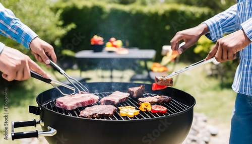 Backyard Barbecue with Delicious Meat.