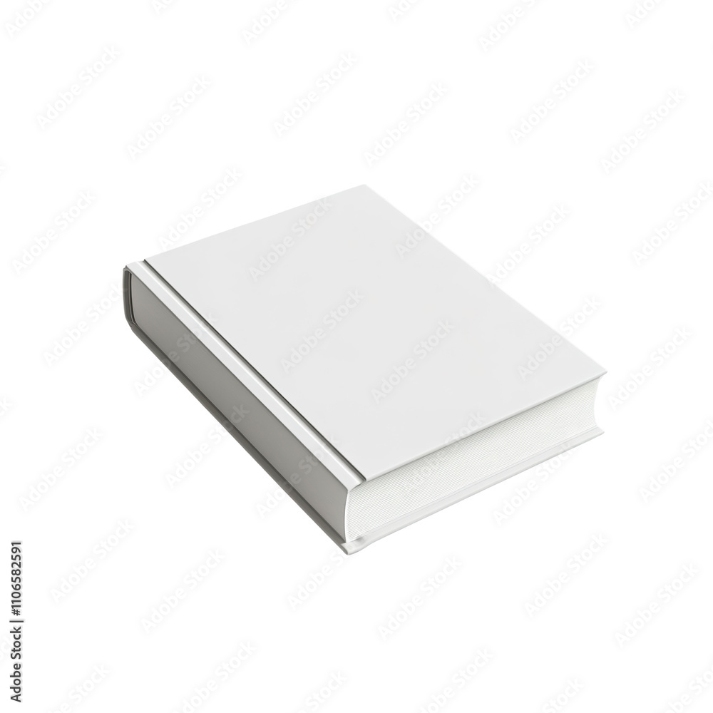 Blank White Hardcover Book Mockup - Isolated on White Background Blank White Hardcover Book Mockup - Isolated on White Background