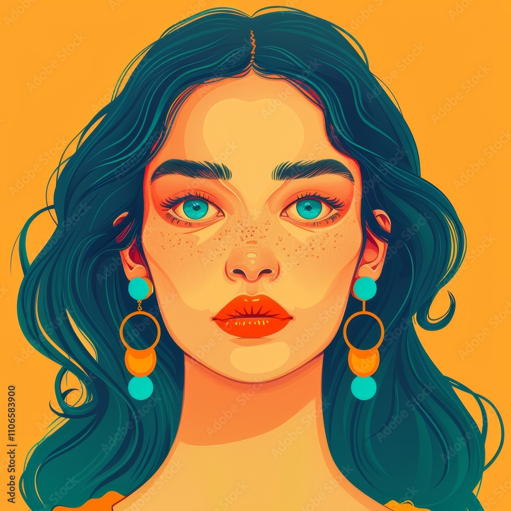 digital painting, with its detailed portrayal of a young woman’s expressive eyes, soft freckles, and vibrant lips, reflects both realism and artistic beauty. digital painting, with its detailed portrayal of a young woman’s expressive eyes, soft freckles, and vibrant lips, reflects both realism and artistic beauty.